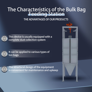 Nouveau <span class=keywords><strong>Bicarbonate</strong></span> d'ammonium Type fermé en acier inoxydable tonne sac décharge Station dépoussiérage pour sucre poudre plastique détail - Product Image 5