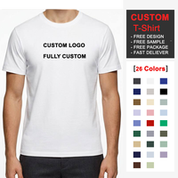 T-shirts personnalisés 230 GSM, coton lourd 100%, coupe classique, impression sérigraphique, OEM ODM, impression de logo personnalisé, unisexe, homme