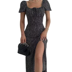 2023 распродажа, эластичное повседневное праздничное стильное облегающее Стильное женское Платье макси с высоким принтом