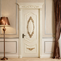 Portes intérieures en bois standard pour chambre d'enfant, finition blanche, bois massif, chêne rouge peint, sculpté en Chine, matériau écologique, meubles