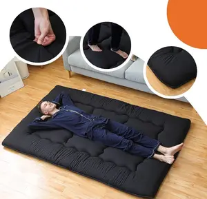 Colchón de suelo japonés Futon, estera gruesa para Tatami, almohadilla para dormir, colchón plegable enrollable