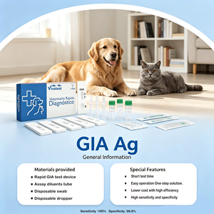 Kit de Prueba de Antígeno para Giardia Canina y Felina, Detección Rápida de Infecciones Intestinales por Parásitos <span class=keywords><strong>en</strong></span> Mascotas - Product Image 1