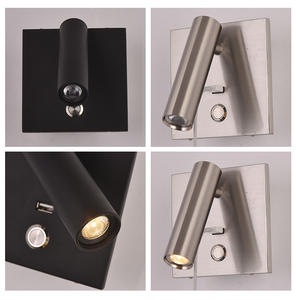 Lampe murale USB Tête <span class=keywords><strong>de</strong></span> <span class=keywords><strong>lit</strong></span> Lampe murale <span class=keywords><strong>de</strong></span> chevet Lampe murale <span class=keywords><strong>de</strong></span> lecture flexible <span class=keywords><strong>Bouton</strong></span> interrupteur Support Lumière pour hôtel Villa - Product Image 6