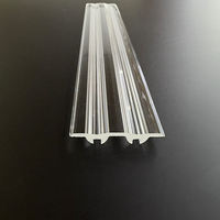 Lentille linéaire LED transparente à angle de faisceau de 90 degrés, large, transparente/givrée, extrudée, pour éclairage, pour profils et diffuseurs de canaux