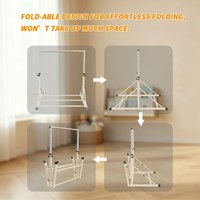 Peralatan Senam Anak SHINEWELL, Palang Horizontal Lipat, Tinggi Dapat Disesuaikan, Rangka Baja Stabil, Peralatan Gym Rumah