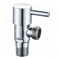 Robinet d'arrêt d'angle pour salle de bain en laiton chromé de qualité supérieure – Accessoire polyvalent