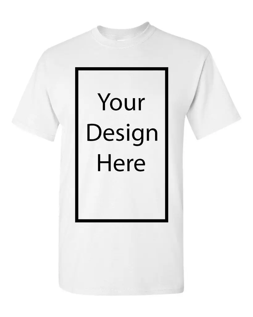 Fabricantes projetam camisetas personalizadas com impressão de logotipo de sua própria marca, camisetas em branco de algodão e poliéster unissex de alta qualidade