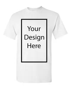 Fabricants conception t-shirt impression personnalisé t-shirt impression logo votre propre marque blanc t-shirt coton polyester unisexe de haute qualité