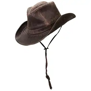 Erkekler Outback şapka çene kordon ile