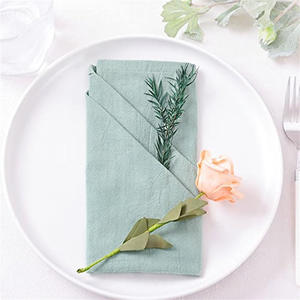 Serviettes <span class=keywords><strong>de</strong></span> <span class=keywords><strong>table</strong></span> en coton lavé <span class=keywords><strong>de</strong></span> luxe, faites à la main, personnalisables, modernes, carrées, imprimées, décoration <span class=keywords><strong>de</strong></span> mariage, nappe, usage domestique - Product Image 4