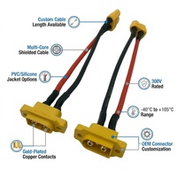 Rangkaian Kabel Harness Kustom OEM, Kabel PVC Berpelindung, Kontak Berlapis Emas, Tahan Tegangan 300V untuk Sistem PLC Otomasi Industri