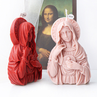 Moule en silicone pour bougies parfumées Early Riser Madonna Goddess, moule à bougies en plâtre DIY, outils pour gâteaux, décorations pour la maison