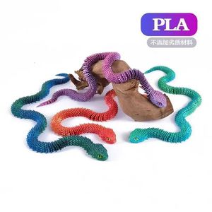 Lámpara Nocturna Víbora Impresa en 3D <span class=keywords><strong>de</strong></span> 60 cm, Adorno Artesanal Creativo Arcoíris, Modelo <span class=keywords><strong>de</strong></span> Animal Articulado Hecho a Mano para Niños, Regalo <span class=keywords><strong>de</strong></span> Plástico - Product Image 6