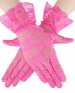 Femmes Sexy Summer Cycling protection Lace Bridal Gloves Short Wedding Hand Gloves - Product Image 4