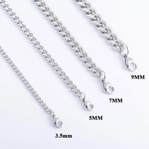 Yadreva Cadena Cubana de Acero Inoxidable para Hombre, 3-9MM, Color Plata Clásico, Collar Estilo <span class=keywords><strong>Rock</strong></span> and Roll, Joyería de Metal Sólido - Product Image 2