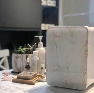 4L Marble Color 12V/220V 110V Portable Outdoor Glass Door Electric <strong>Cosmetics</strong> <strong>Fridge</strong> with Low Noise - Product Image 4