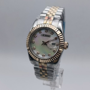 Nuevo Reloj de Lujo para Mujer NH05 con Esfera de Diamantes, Plateado, Oro Rosa, Cristal de Zafiro Luminoso - Product Image 2