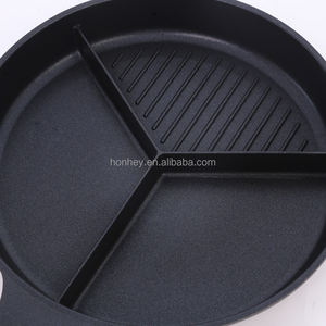 캐스트 알루미늄 원형 베이킹 팬 nonstick 코팅 3 그릴 트레이 철판 - Product Image 2
