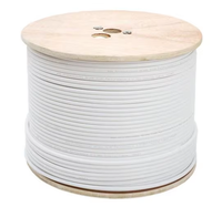 Câble coaxial siamois RG59+2DC à 3 conducteurs pour CCTV avec alimentation, gaine PVC/PE, blindage en feuille d'aluminium 40-95%, pour système de caméra CCTV
