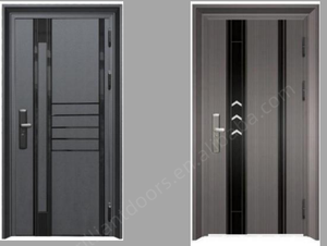 Hiện đại phía trước nhập an ninh thép cửa cho ngôi nhà phong cách bên ngoài thiết kế chính - Product Image 4