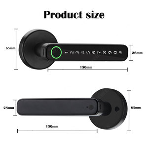 Safe Tuya Fingerprint Digital <strong>Door</strong> Handle Biometric <strong>Finger</strong> Print Password Smart <strong>Door</strong> <strong>Knob</strong> Key Card App Intelligent <strong>Door</strong> Lock - Product Image 3