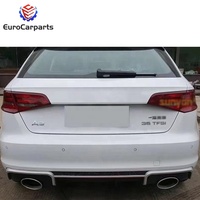 A3 2012-16y Mise à niveau vers les kits de carrosserie RS3 diffuseur arrière de calandre de pare-chocs avant avec embouts d'échappement accessoires de voiture pièces automobiles