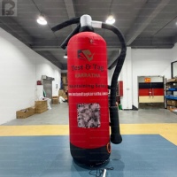 Extincteur gonflable géant de 3 m avec logo personnalisé lumineux, modèle publicitaire gonflable pour la sécurité incendie, pour la promotion de la marque en matière de sécurité incendie