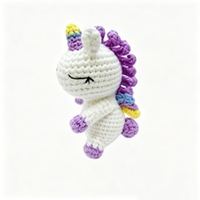 Jouets en peluche animaux au crochet faits à la main, ensemble amigurumi tricoté mignon, cochon, tortue, lion, éléphant, licorne, mini poupées en peluche pour enfants, cadeau
