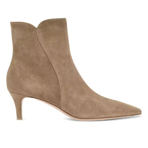 Wholesale Comfortable Sexy Ladies Pointed Toe <strong>Low</strong> <strong>Heel</strong> Cowboy <strong>Boots</strong> <strong>Women's</strong> Suede Heeled <strong>Ankle</strong> <strong>With</strong> Side Zipper - Product Image 1