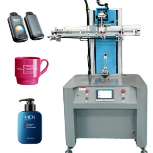 Máy in màn hình đơn sắc bán tự động mới thiết kế bề mặt cong cho cốc & lon Điều kiện Mới - Product Image 1