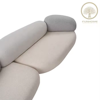 Nouvel arrivage d'ensembles de canapés modulaires pavés de style italien ensemble de canapés de galets sectionnels colorés en tissu de haute qualité pour le salon