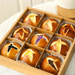 Boîtes à dessert pour boulangerie et pâtisserie, boîte à dessert en papier kraft avec fenêtre, boîte à dessert personnalisée pour les biscuits à la <span class=keywords><strong>meringue</strong></span> - Product Image 2