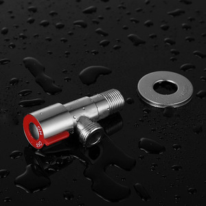 Stainless Steel Angle Valve 15mm Male Thread For Hot Cold Water Inlet With Red Blue Markings - Product Image 3