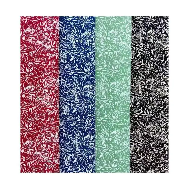 Kepadatan tinggi ramah kulit halus Digital dicetak 100 katun Poplin gaun kain
