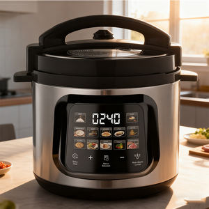 หม้อหุงข้าวอเนกประสงค์แบบไม่ติดหม้อสแตนเลส6L ดิจิตอล12-in-1ควบคุมด้วยเซ็นเซอร์แบบสัมผัส - Product Image 1