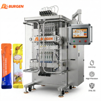 Machine d'emballage automatique personnalisée à 4 ou 6 voies pour sachets de liquides avec pompe rotative pour l'emballage de sachets alimentaires, haute productivité