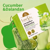 Marque Blanche 10 Sachets Poudre de Boisson Fruitée au Concombre Dalandan, Mélange de Kale, Gingembre et Collagène, Boisson Naturelle Saveur Fruits et Légumes