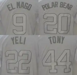 Produit Vente Chaude Baez "El Mago" Alonso "Ours Polaire" Yelich "Yeli" Rizzo "Tony" Blanc 2023 Joueurs Weekend Maillots