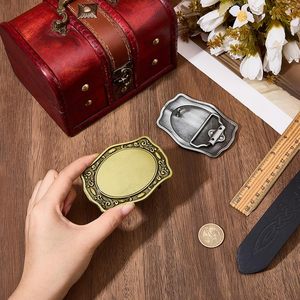 CALFOVERA Boucle de ceinture ovale réglable en alliage métallique, gravée à motifs floraux, style antique et vintage, fermoir de remplacement pour ceintures western et cow-boy - Product Image 3