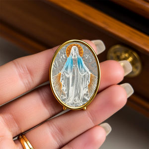 Figura Decorativa de la Virgen María Milagrosa GIVELUCK, Acero Inoxidable, Hecha a Mano, Personalizable, Artesanal, Espiritual, Religiosa, Venta al por Mayor - Product Image 6