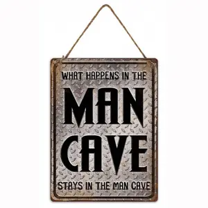 Funny Mancave Quote Funny Tin Sign Wall Signs for Home Decor Kitchen 8"x 12"