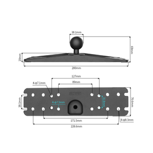 Support bras de montage de transducteur avec tête d'engrenage noir laurence <span class=keywords><strong>bateau</strong></span> support rail radar <span class=keywords><strong>gps</strong></span> pour <span class=keywords><strong>garmin</strong></span> fish finder striker 4 mount - Product Image 5