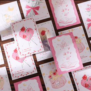Tarjeta postal de flores, ramo de flores, tarjeta de felicitación, bendición, tarjetas postales plegables universales con flores pequeñas, impresión personalizada - Product Image 2