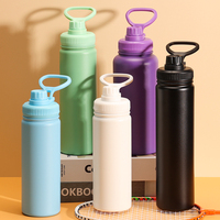 Bouteille d'eau isotherme Oelrd sans BPA en acier inoxydable 304 à double paroi, gourde sport pour l'extérieur