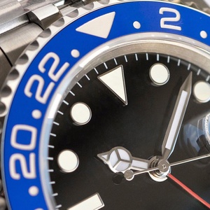 Montre mécanique automatique à double fuseau horaire en acier inoxydable 904L <span class=keywords><strong>de</strong></span> haute qualité, <span class=keywords><strong>lunette</strong></span> en céramique rouge et bleue, montre lumineuse, montre <span class=keywords><strong>de</strong></span> sport pour hommes d'affaires - Product Image 3
