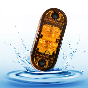 2 피라냐 LED 비즈 12V 24V LED 사이드 마커 조명 타원형 트럭 트레일러 클리어런스 테일 램프 - Product Image 5