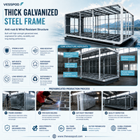 Villa modulaire de luxe fabriquée en Chine, structure en acier préfabriquée, entièrement meublée, pod de glamping avec cuisine et chambre