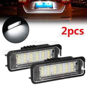 2 ampoules LED blanches pour plaque d'immatriculation 12V 5W 18 LED sans erreur pour VW Golf 4 6 Polo 9N Passat – Remplacement - Product Image 1
