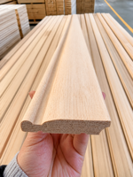 Moulures en bois massif plaqué chêne, mélamine/PVC, pour décoration intérieure, plinthes et corniches - Vente en gros