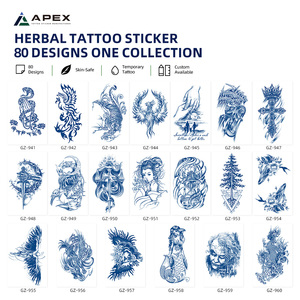 <span class=keywords><strong>Tatuajes</strong></span> Temporales Semipermanentes con Tinta <span class=keywords><strong>de</strong></span> Jugo Vegetal que Brillan <span class=keywords><strong>en</strong></span> <span class=keywords><strong>la</strong></span> Oscuridad, 80 Diseños, 110x180mm, Venta al Por Mayor - Product Image 5
